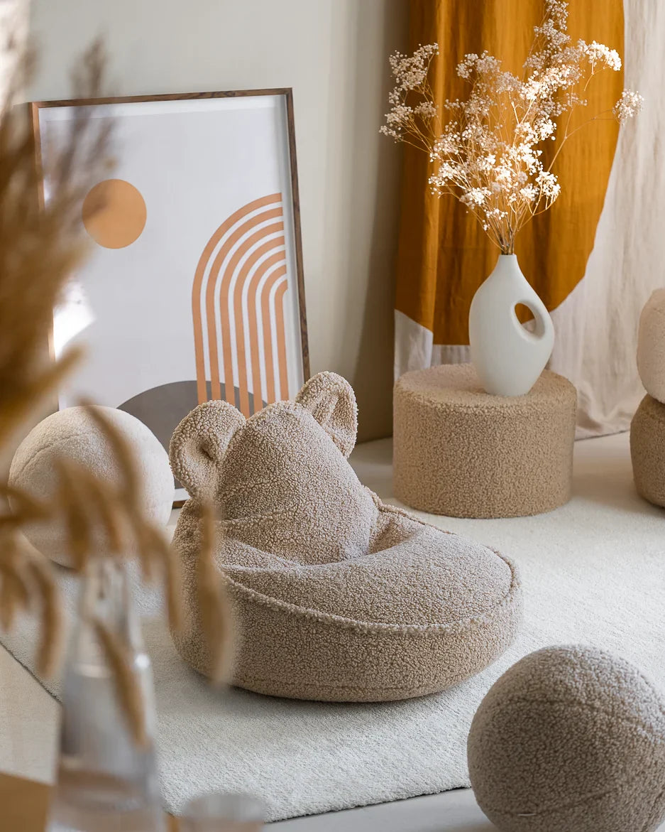 Biscuit Bear Beanbag And Ottoman Set