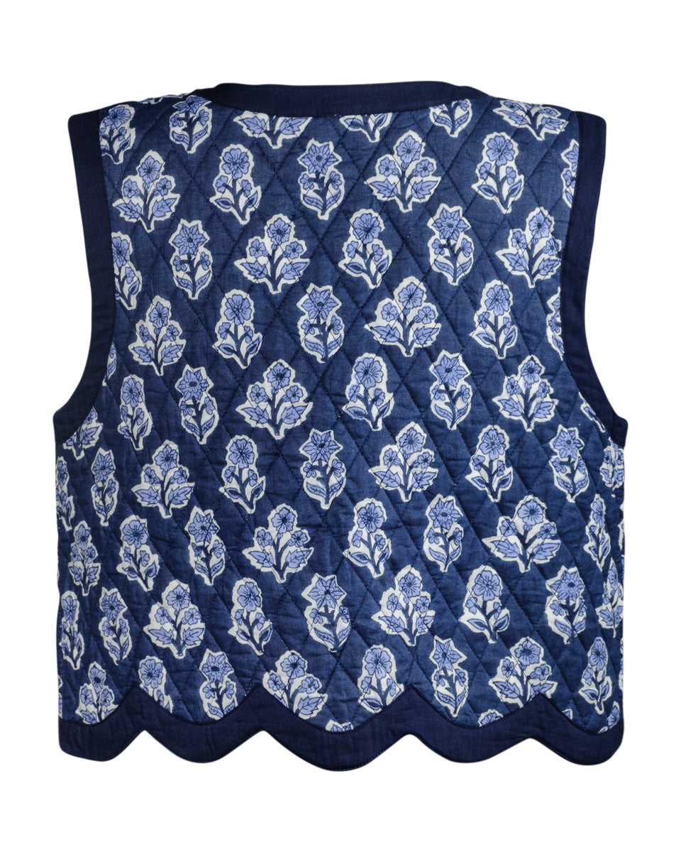 Celeste Vest Navy Floral