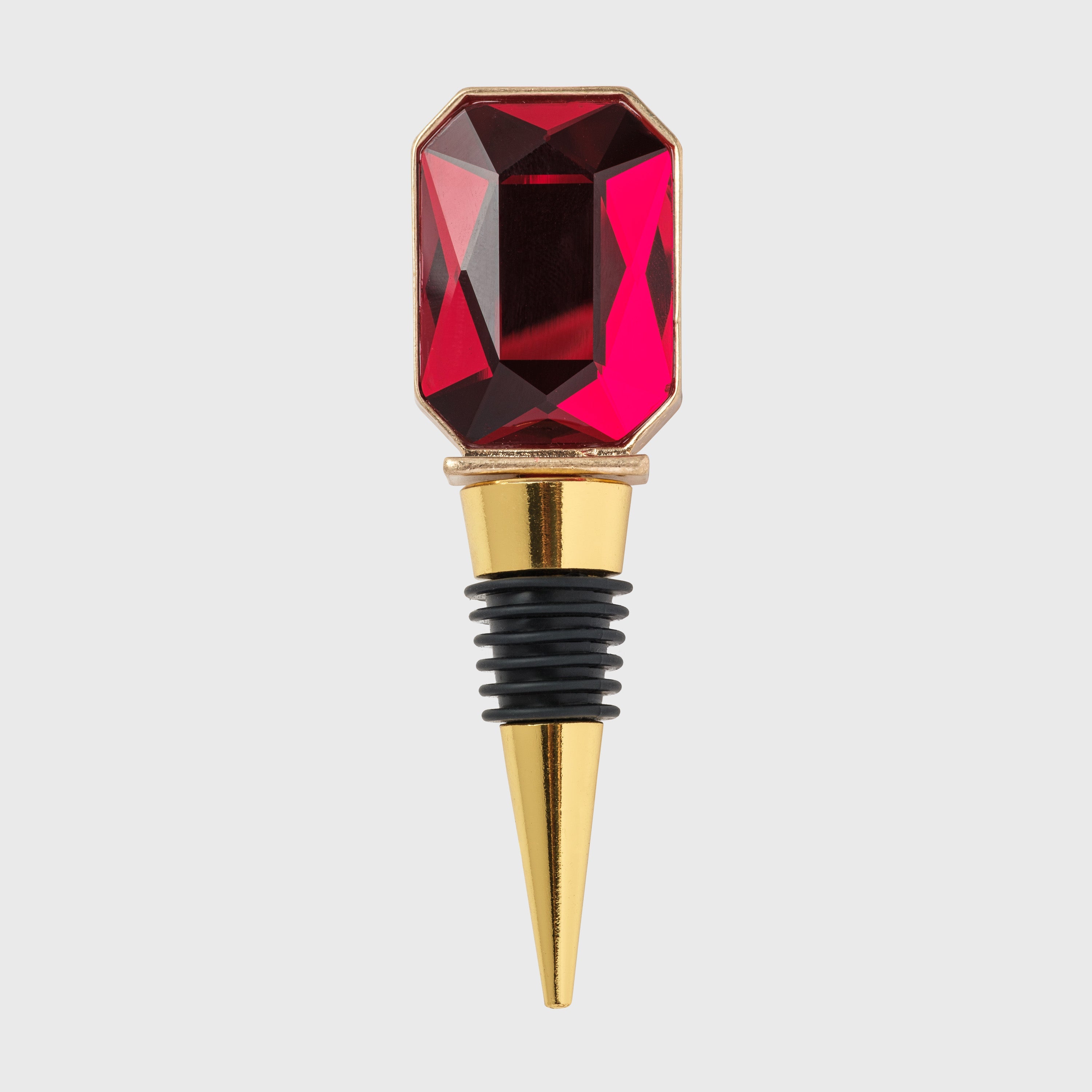 Single Gem Wine Stopper, Red