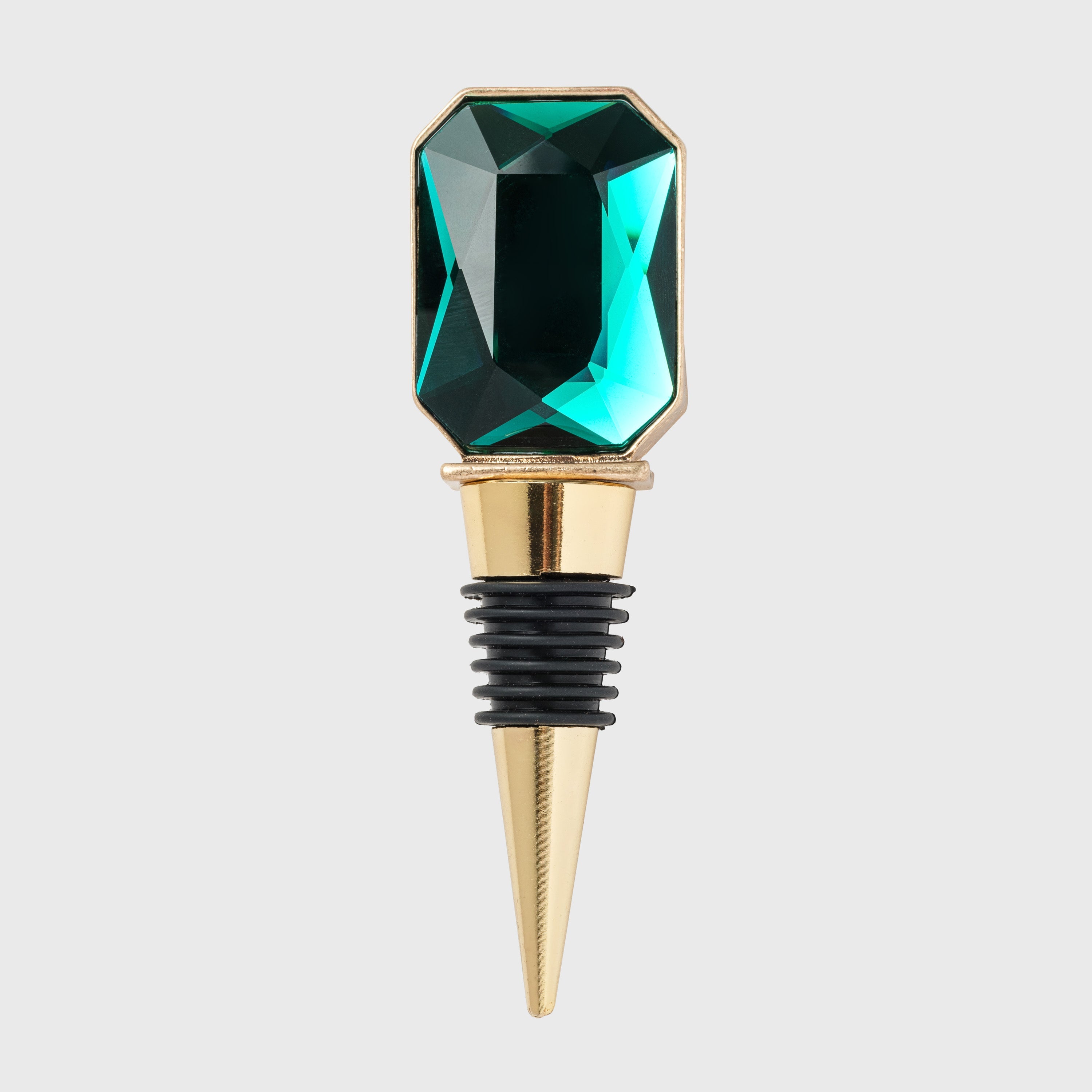 Single Gem Wine Stopper, Emerald