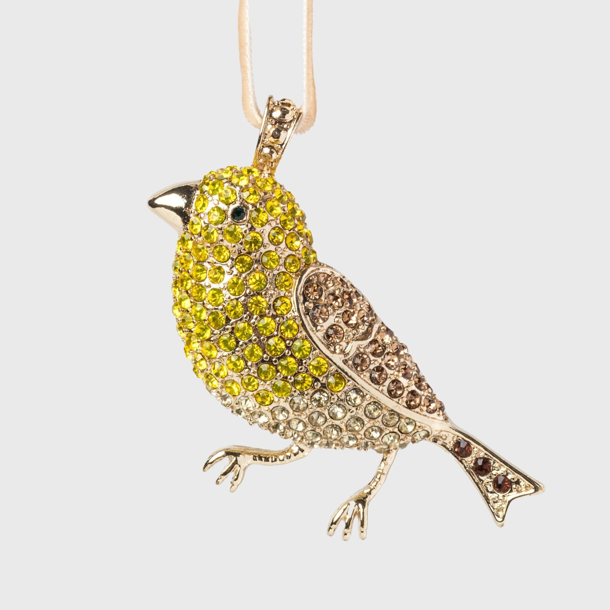 Sparkle Canary Hanging Ornament, Yellow