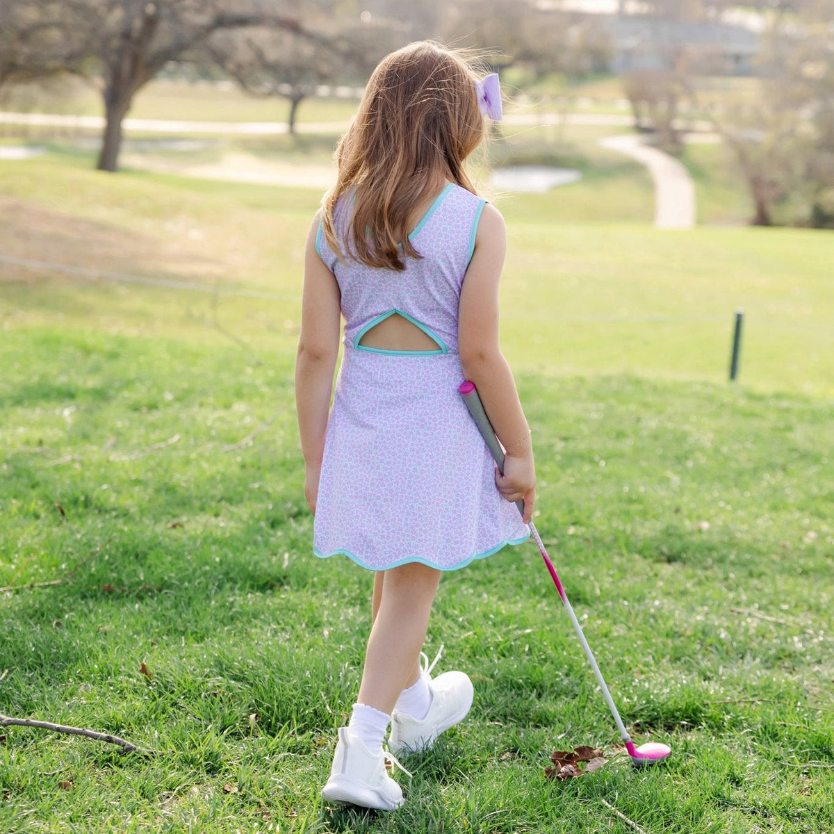 Taylor Girls' Performance Dress By Lh Sport - Petal Party Lavender