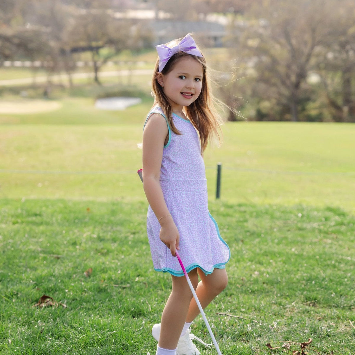 Taylor Girls' Performance Dress By Lh Sport - Petal Party Lavender