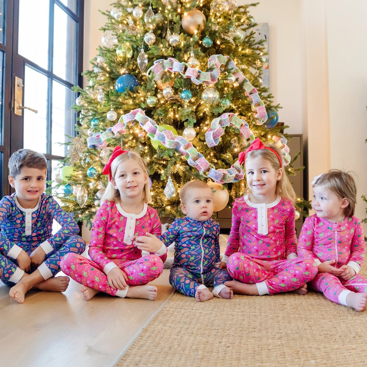 Jack Boys' Pajama Pant Set - Christmas Candy Blue