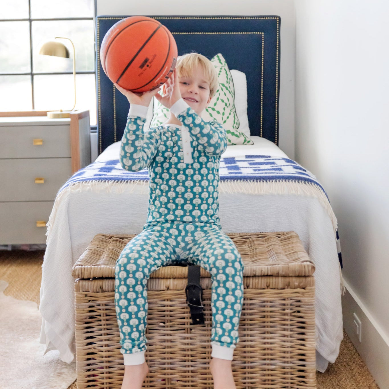Jack Boys' Pajama Pant Set - Basketball Game