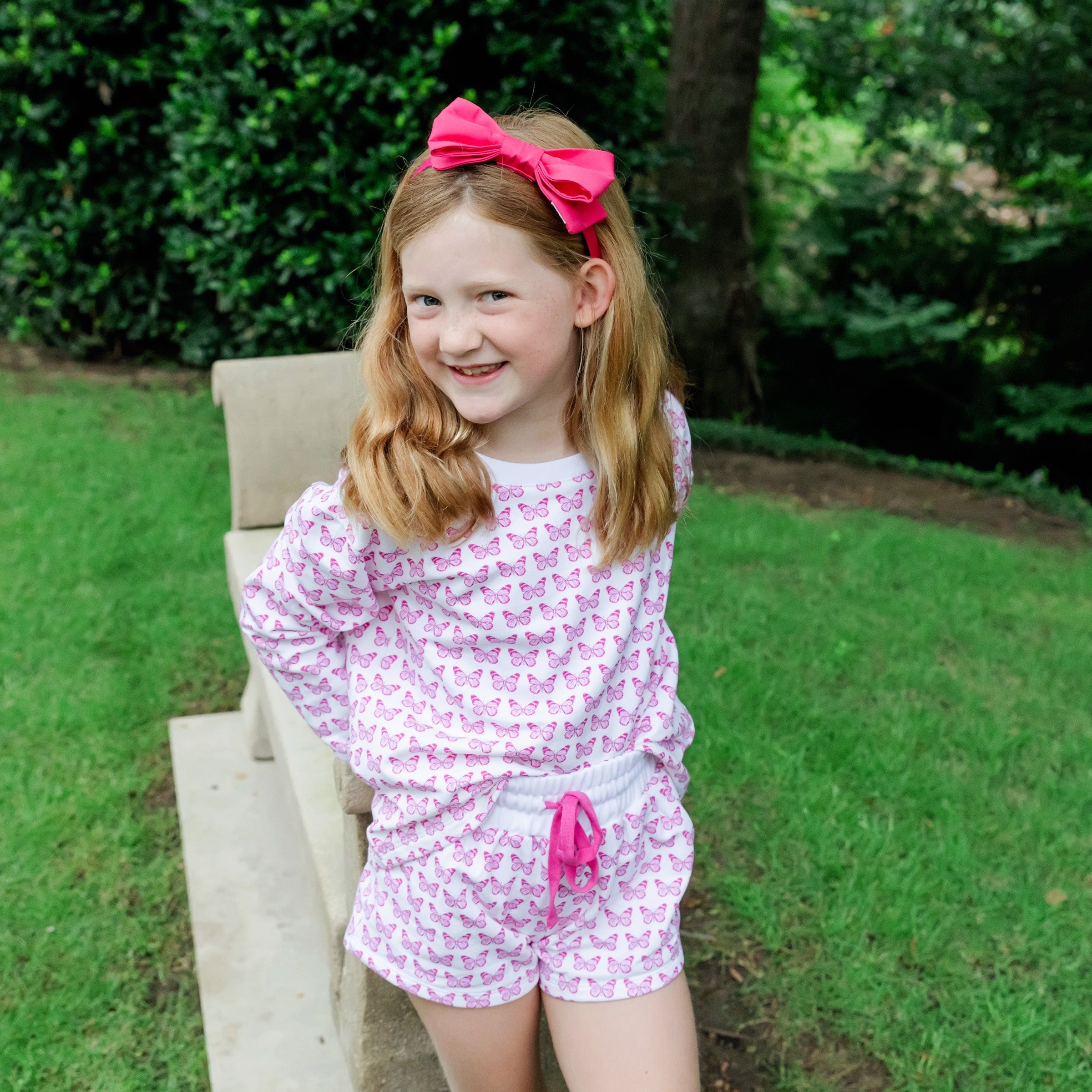 Stella Girls' Sweatshirt Short Set - Cartie Butterflies