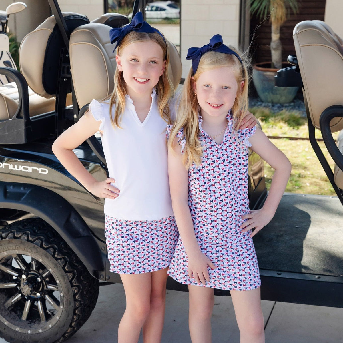 Margot Girls' Performance Skirt By Lh Sport - Put A Bow On It Patriotic