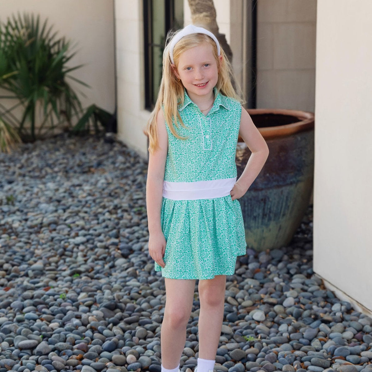 Harper Girls' Performance Dress By Lh Sport - Mod Meadow Classic Green