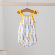Let's Chill Organic Cotton Shoulder-tie Onesie