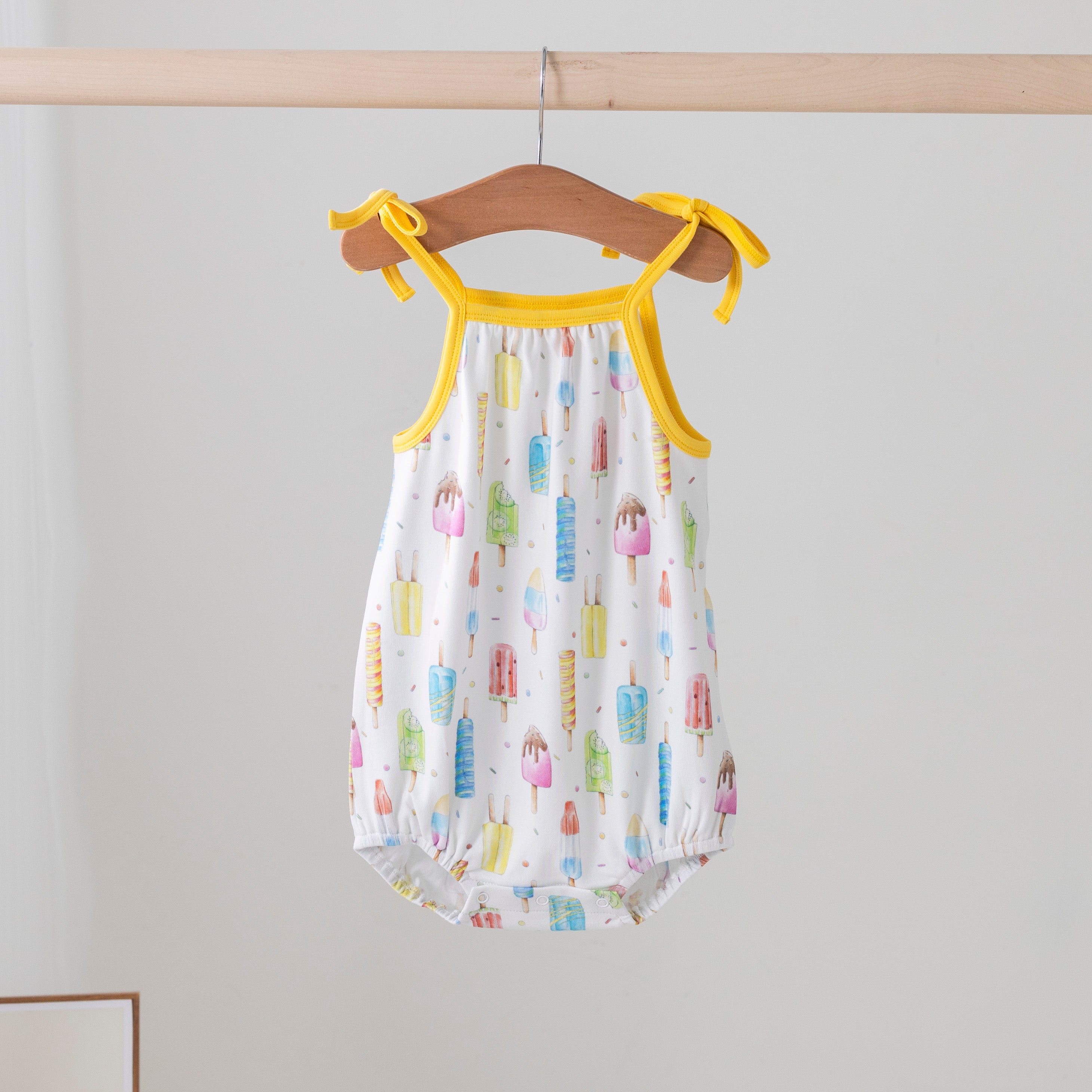 Let's Chill Organic Cotton Shoulder-tie Onesie