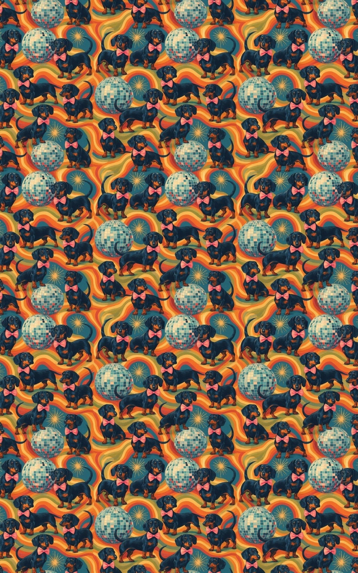 Dachshund Disco Wrapping Paper