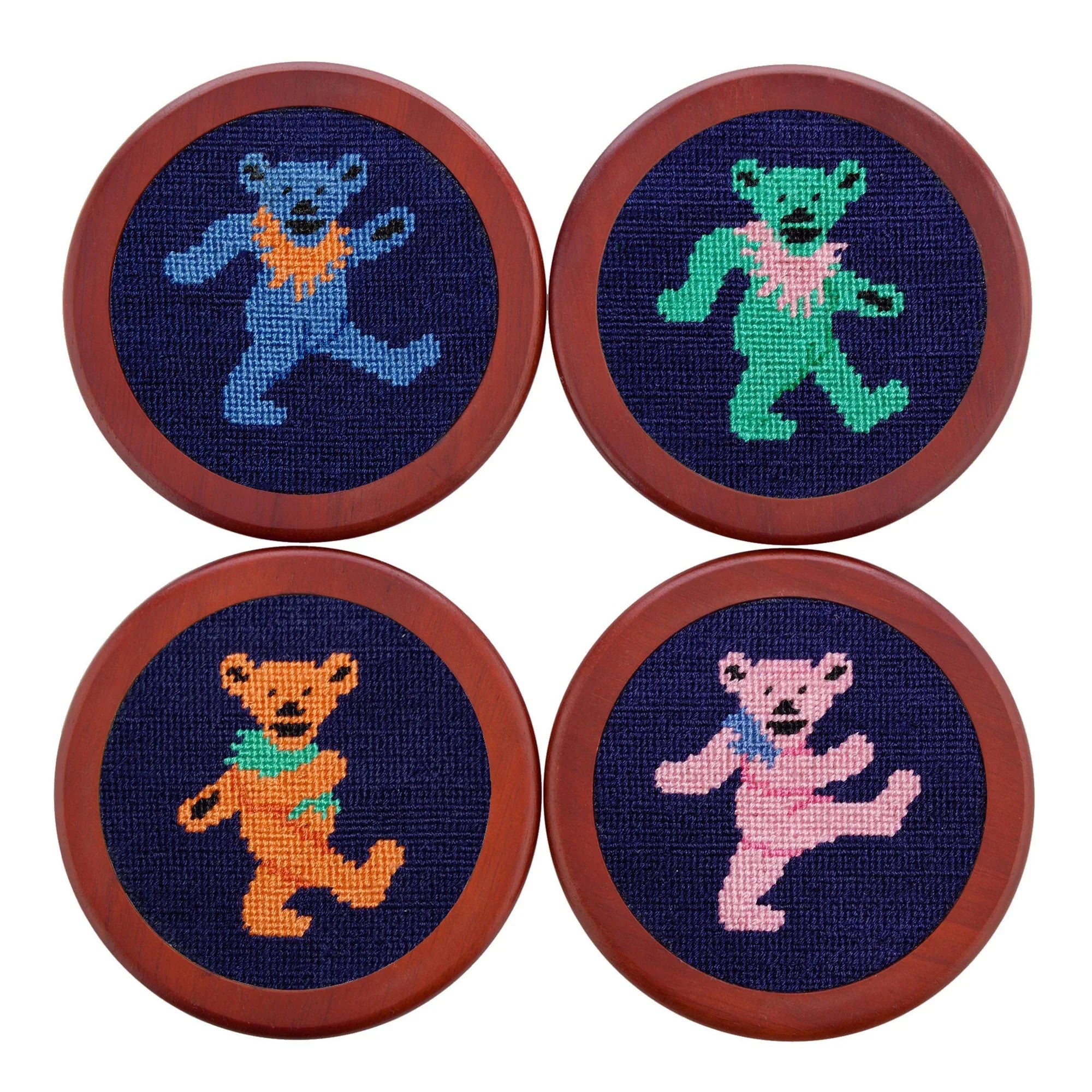 Dancing Bears Coasters (dark Navy)
