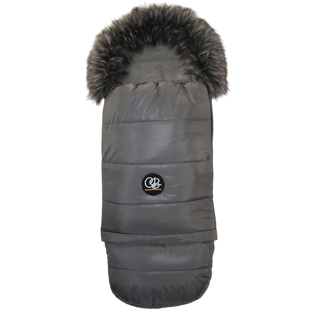Pastel Dark Gray Organic Premium Wool Adjustable Footmuff