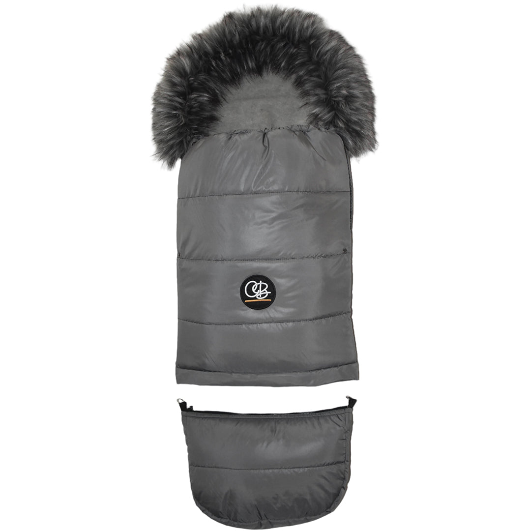Pastel Dark Gray Organic Premium Wool Adjustable Footmuff