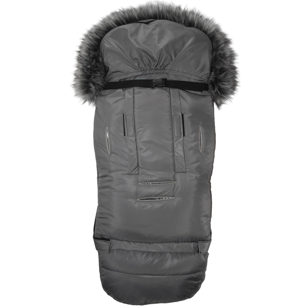 Pastel Dark Gray Organic Premium Wool Adjustable Footmuff