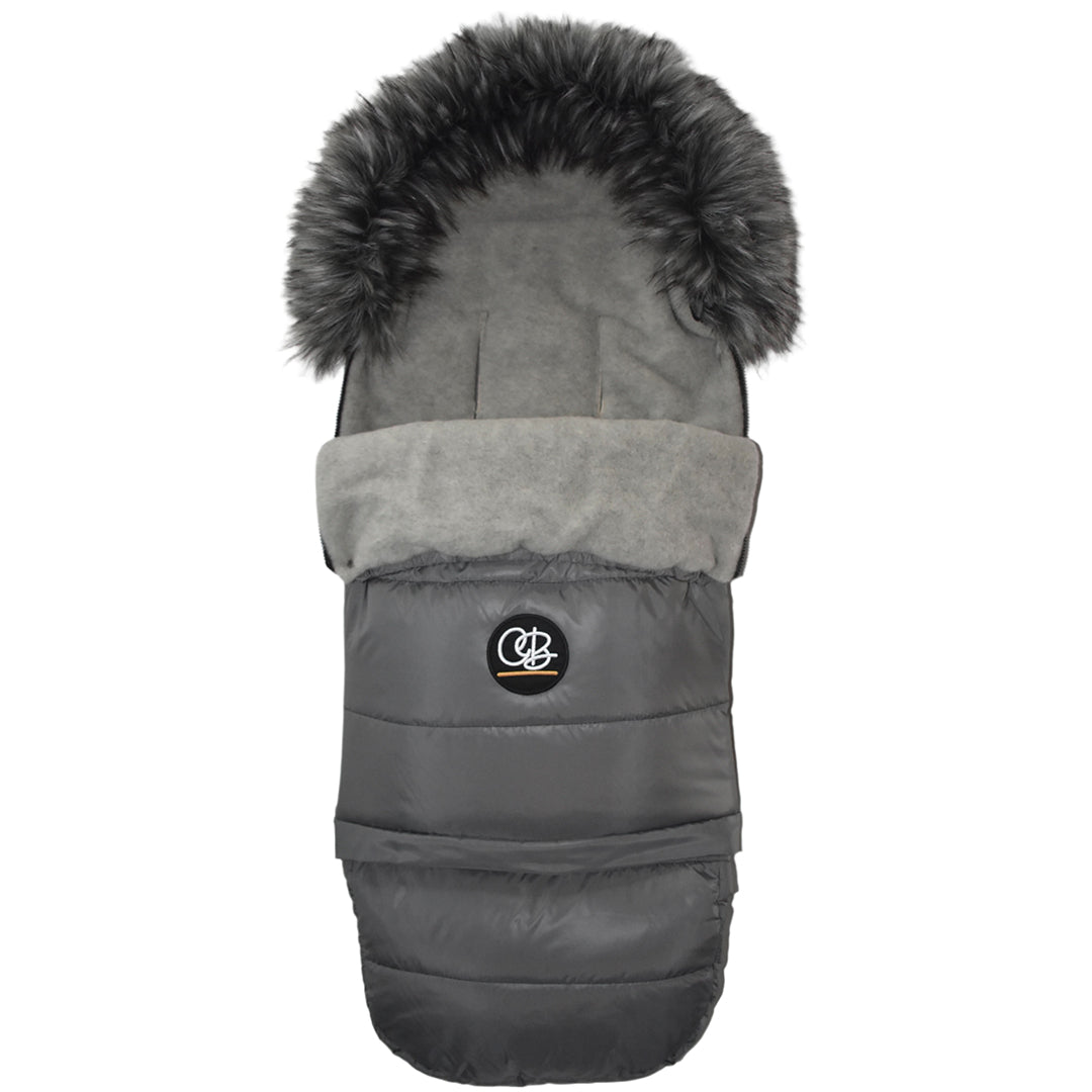 Pastel Dark Gray Organic Premium Wool Adjustable Footmuff
