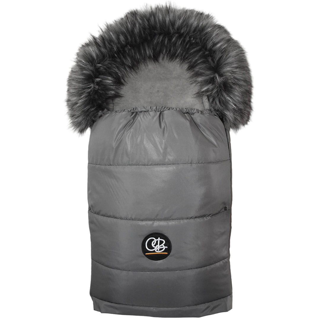 Pastel Dark Gray Organic Premium Wool Adjustable Footmuff