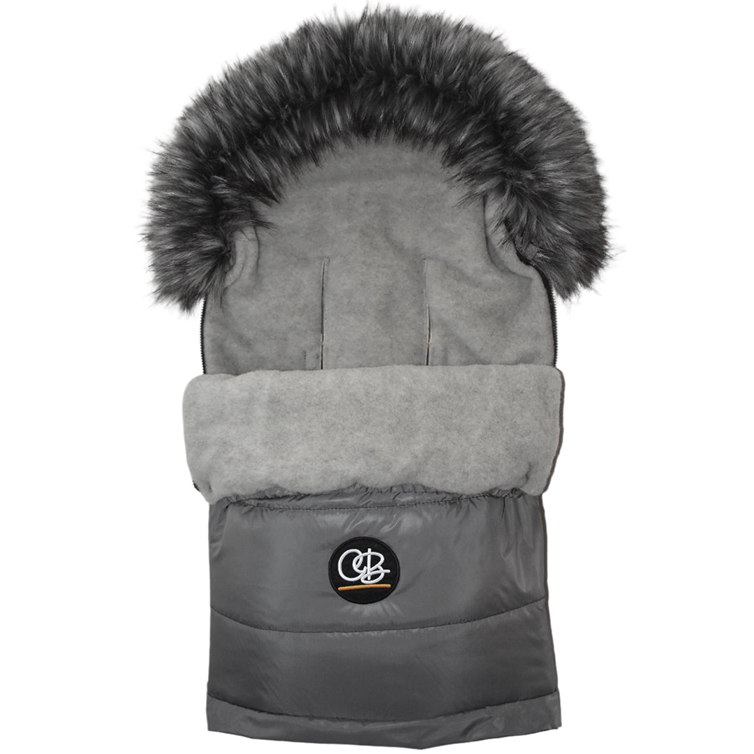 Pastel Dark Gray Organic Premium Wool Adjustable Footmuff