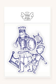 David & Goliath Stickers 4 Pack