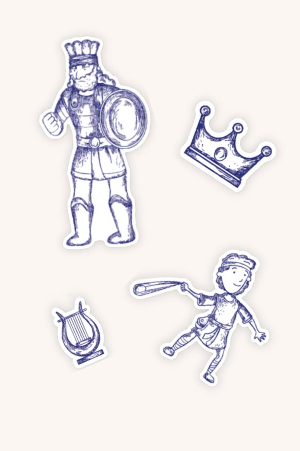 David & Goliath Stickers 4 Pack