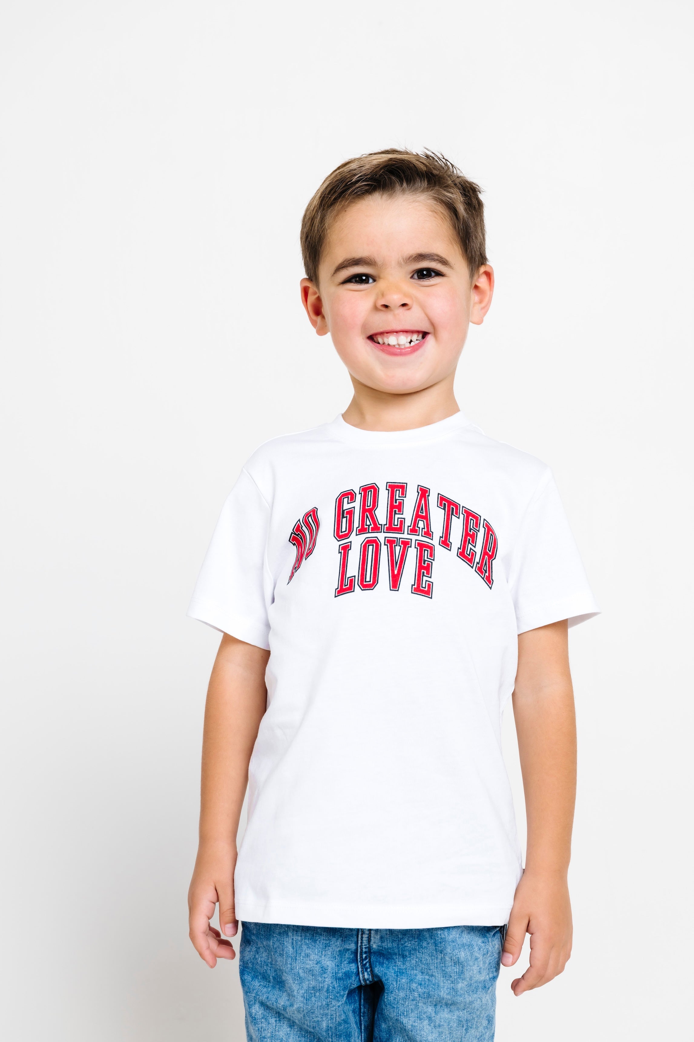 No Greater Love White Short Sleeve T-shirt Cotton