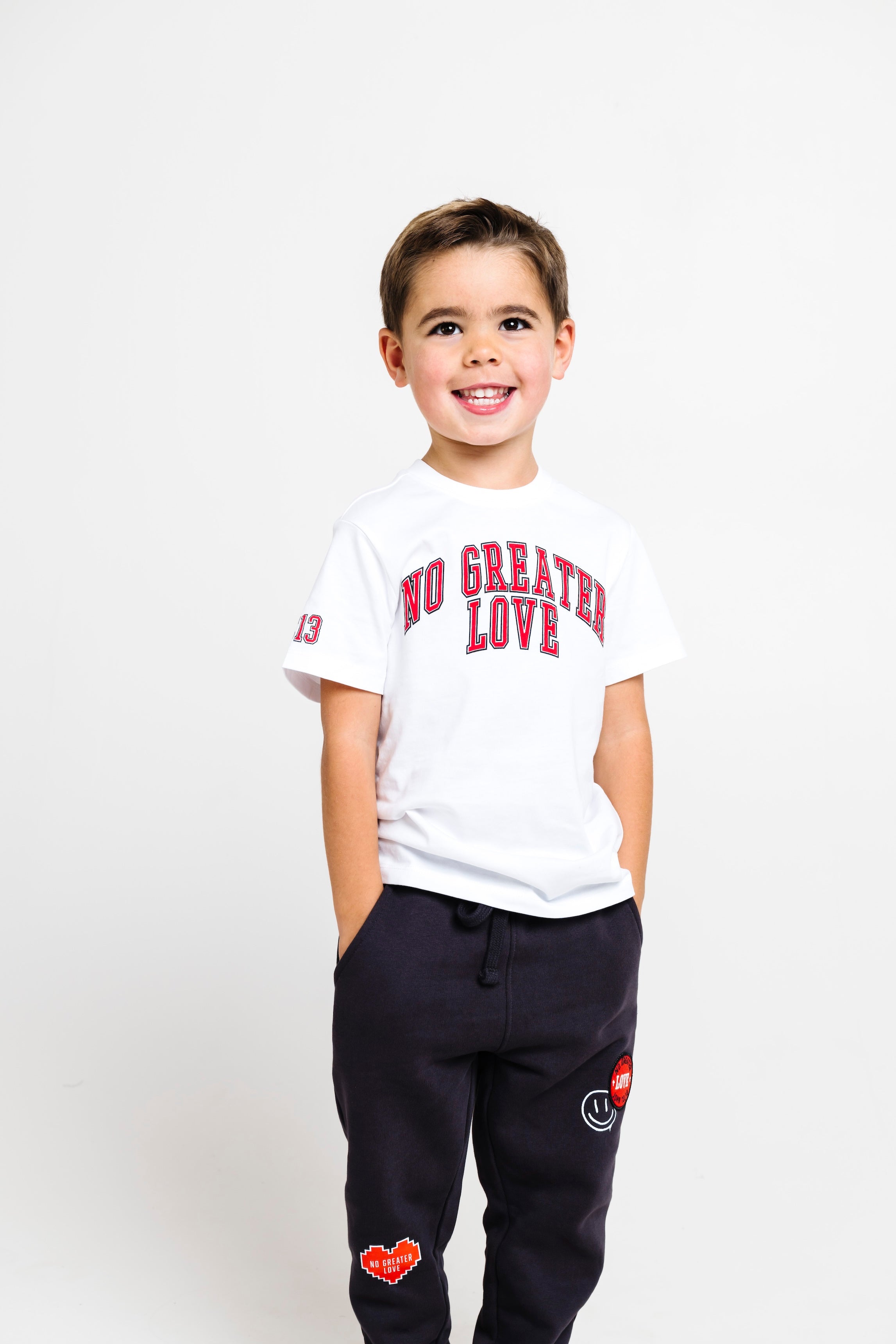 No Greater Love White Short Sleeve T-shirt Cotton