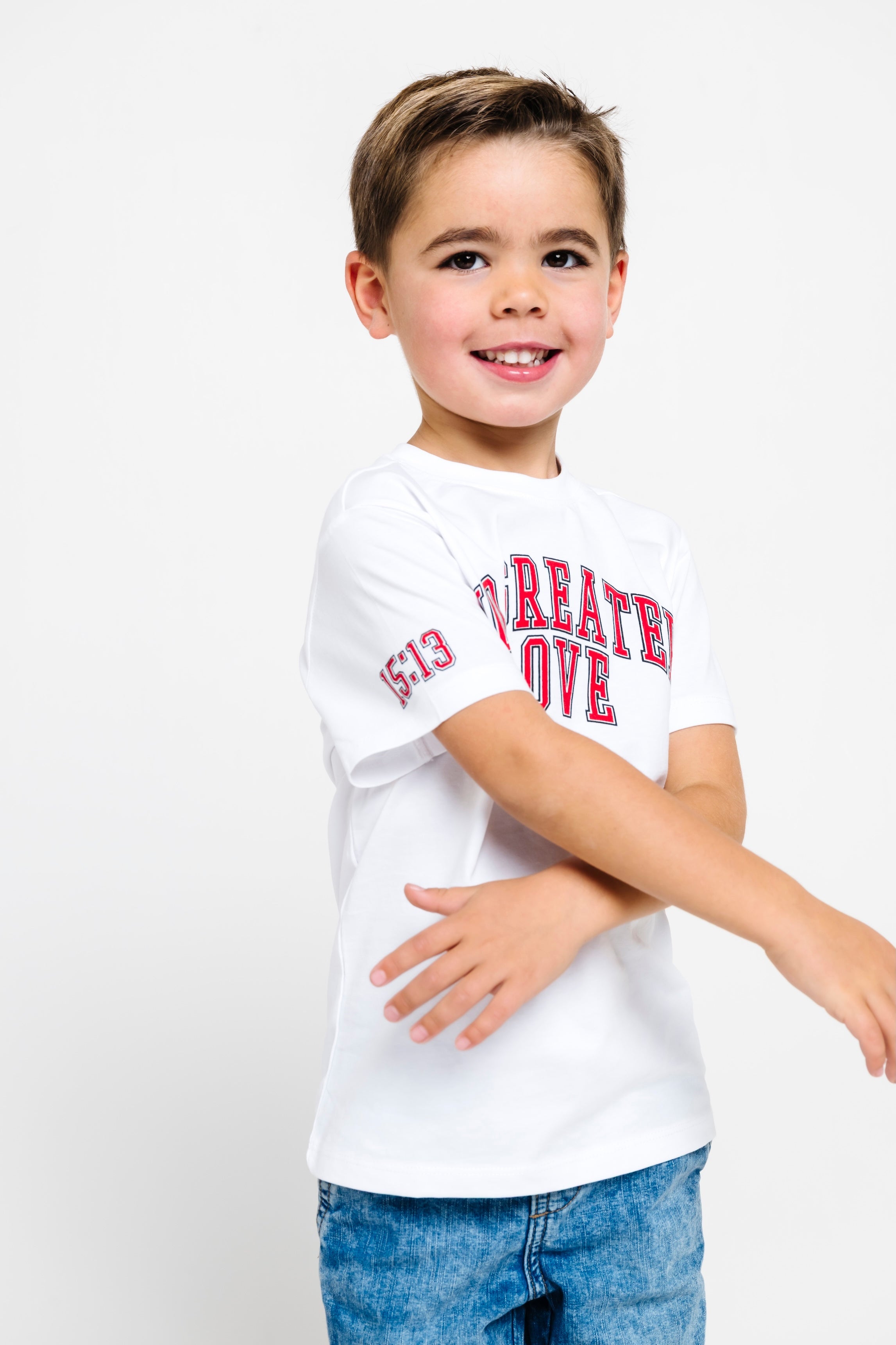 No Greater Love White Short Sleeve T-shirt Cotton