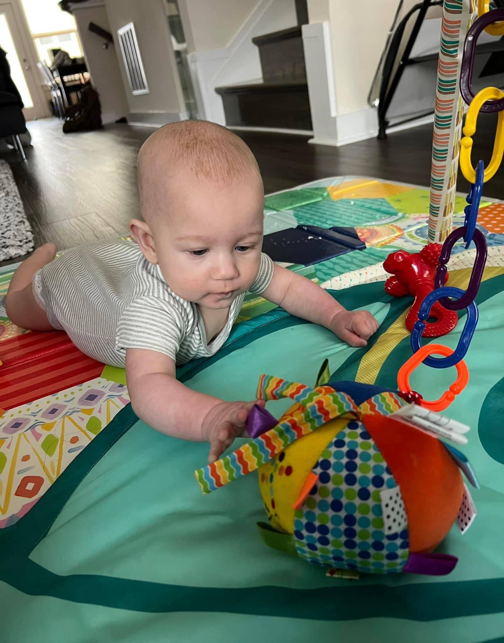 Rainbow Ribbons Plush Infant Sensory Toy