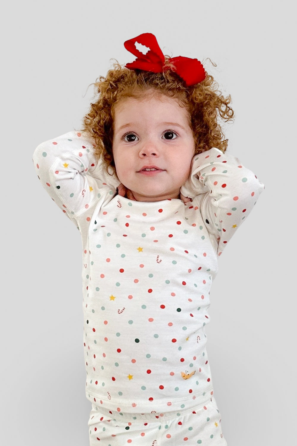 Decorate The Tree! Print Organic Pima Cotton Kids Pajama Set