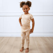 The Second-skin 2-piece Short Sleeve Pajama | Om Baby (beige)