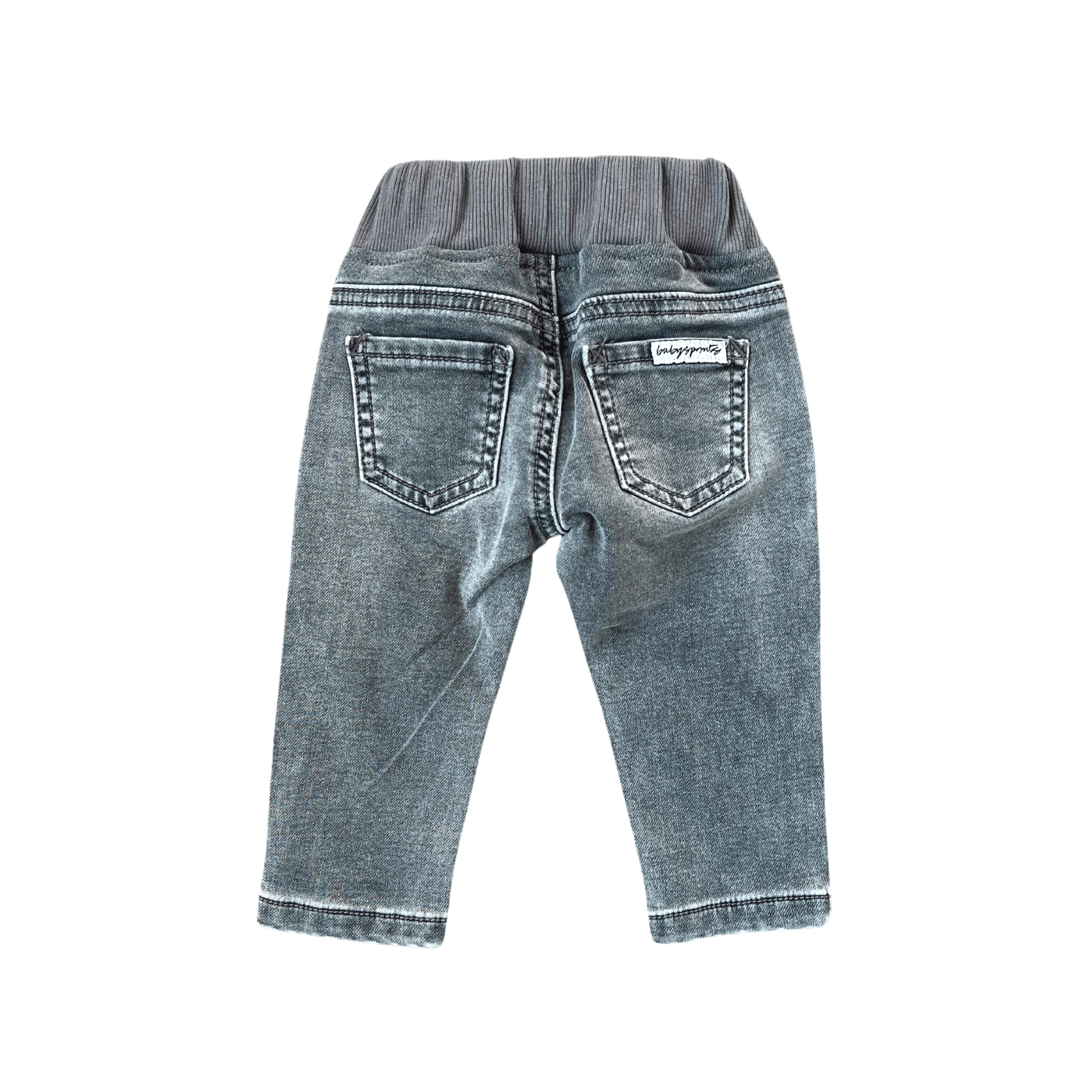 Boys Slim Denim Jeans In Gray