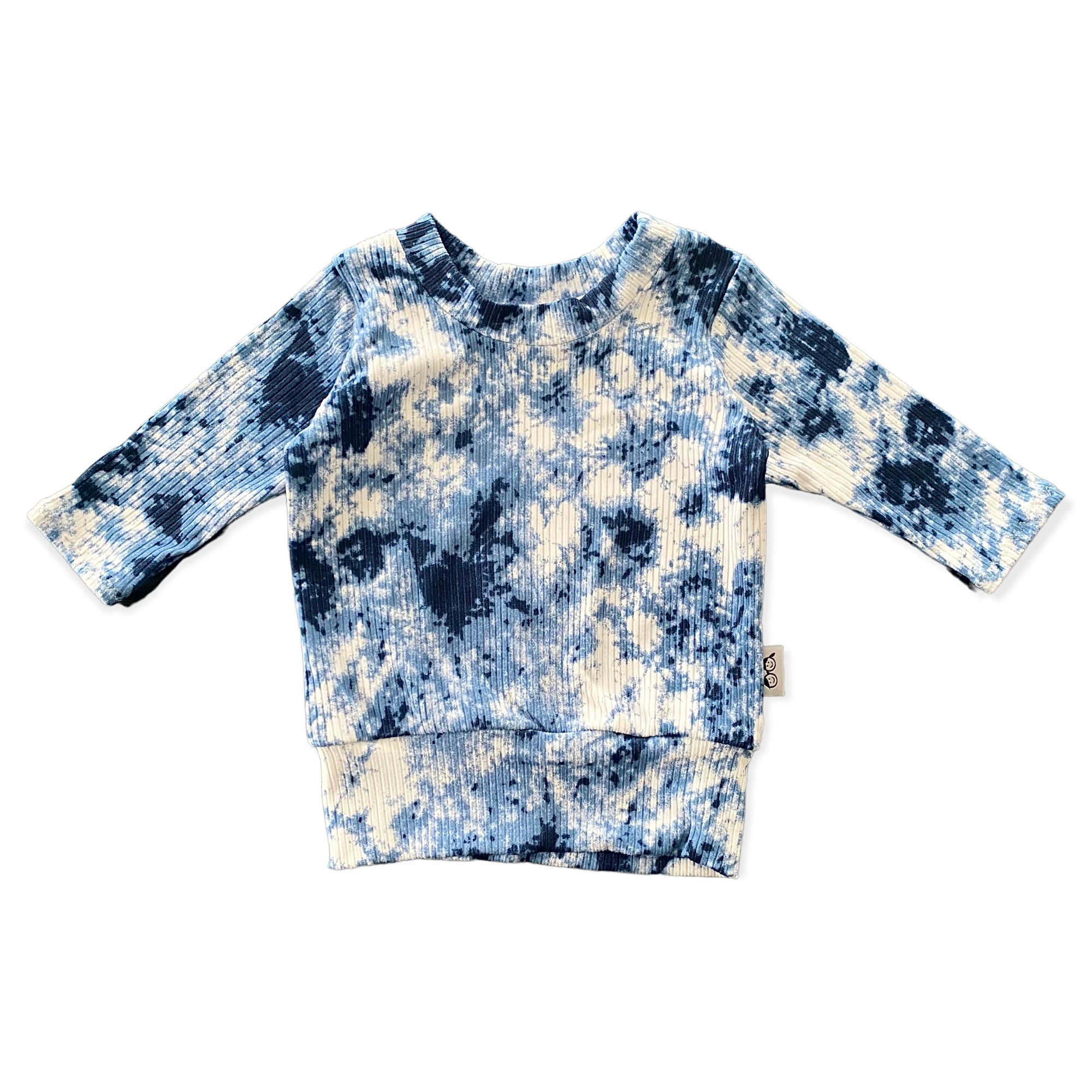 Denim Tie Dye Ribbed Lounge Set