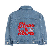 Stars And Stripes Patch Denim Jacket