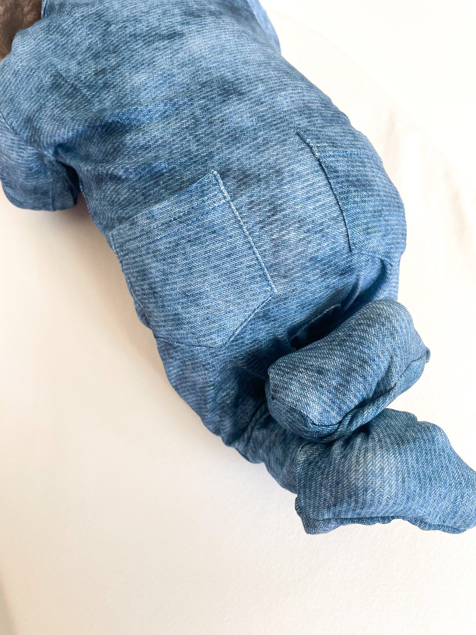 Denim Print | Convertible Bamboo Zip Romper