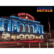 Denver Union Station – Paint By Numbers Kit | Artwille | 14x18 Inch Canvas
