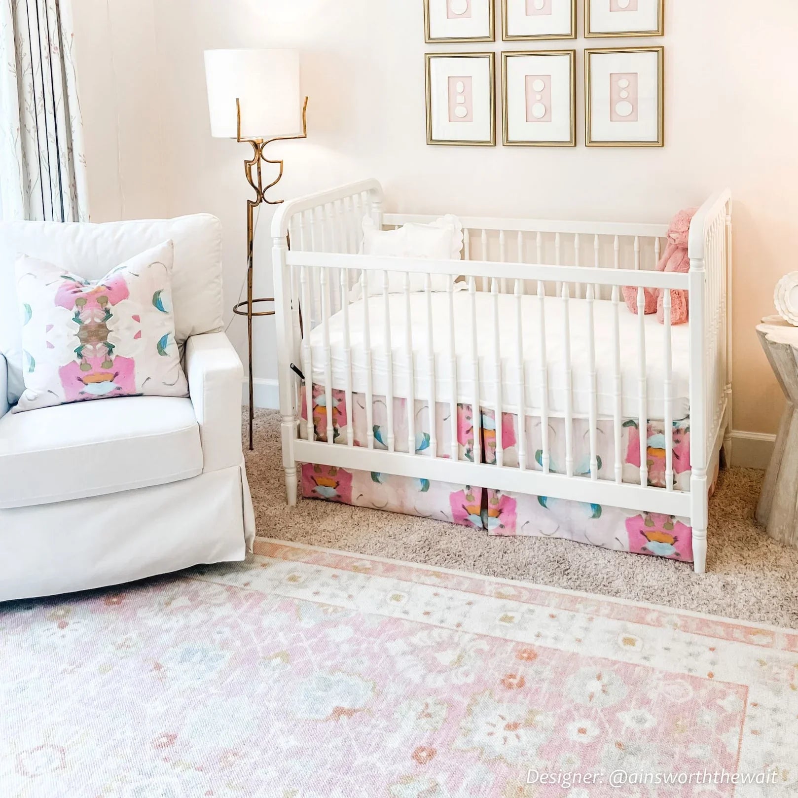 Monets Garden Pillow Pink By Laura Park