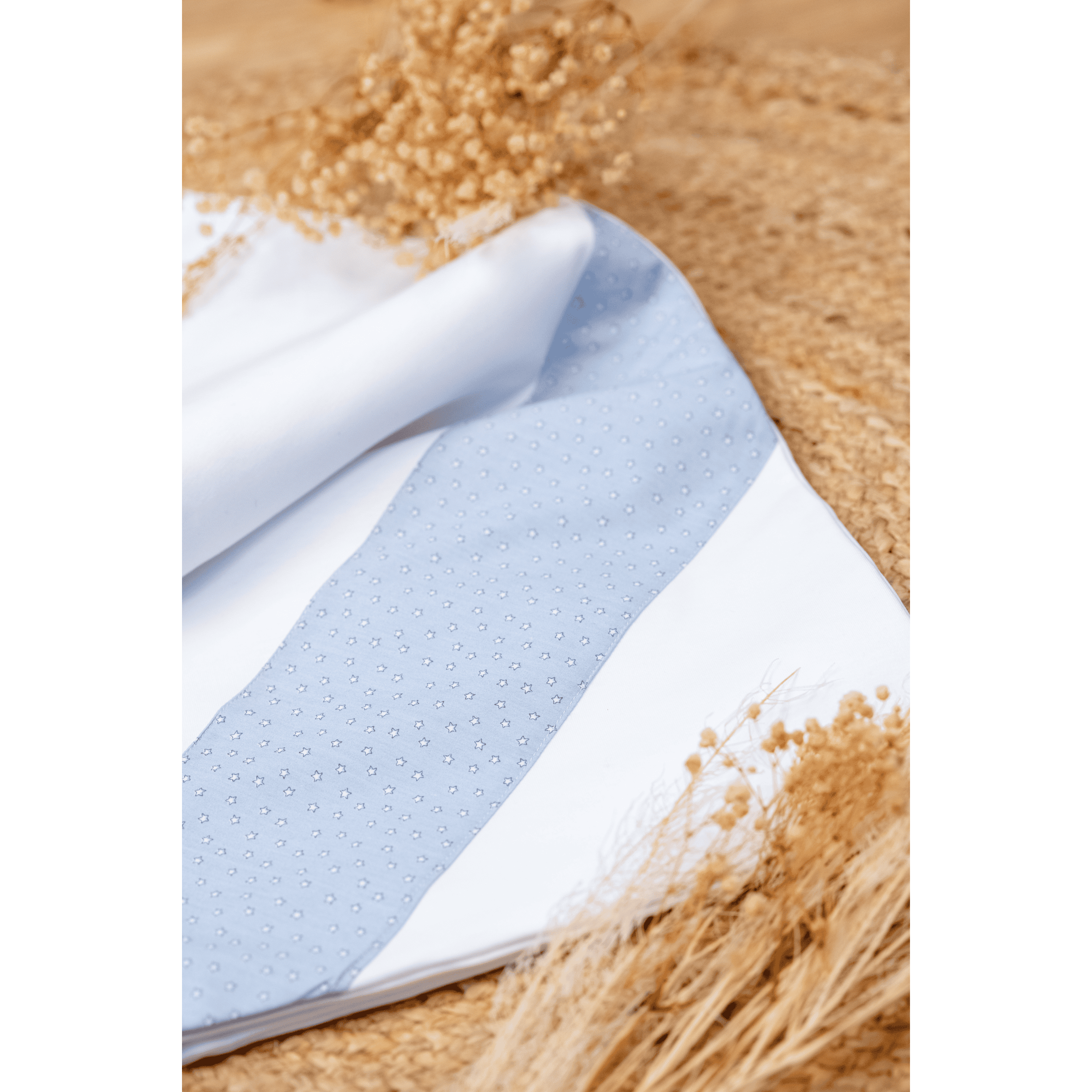 Little Stars | Boys White Cotton Blanket (80cm)