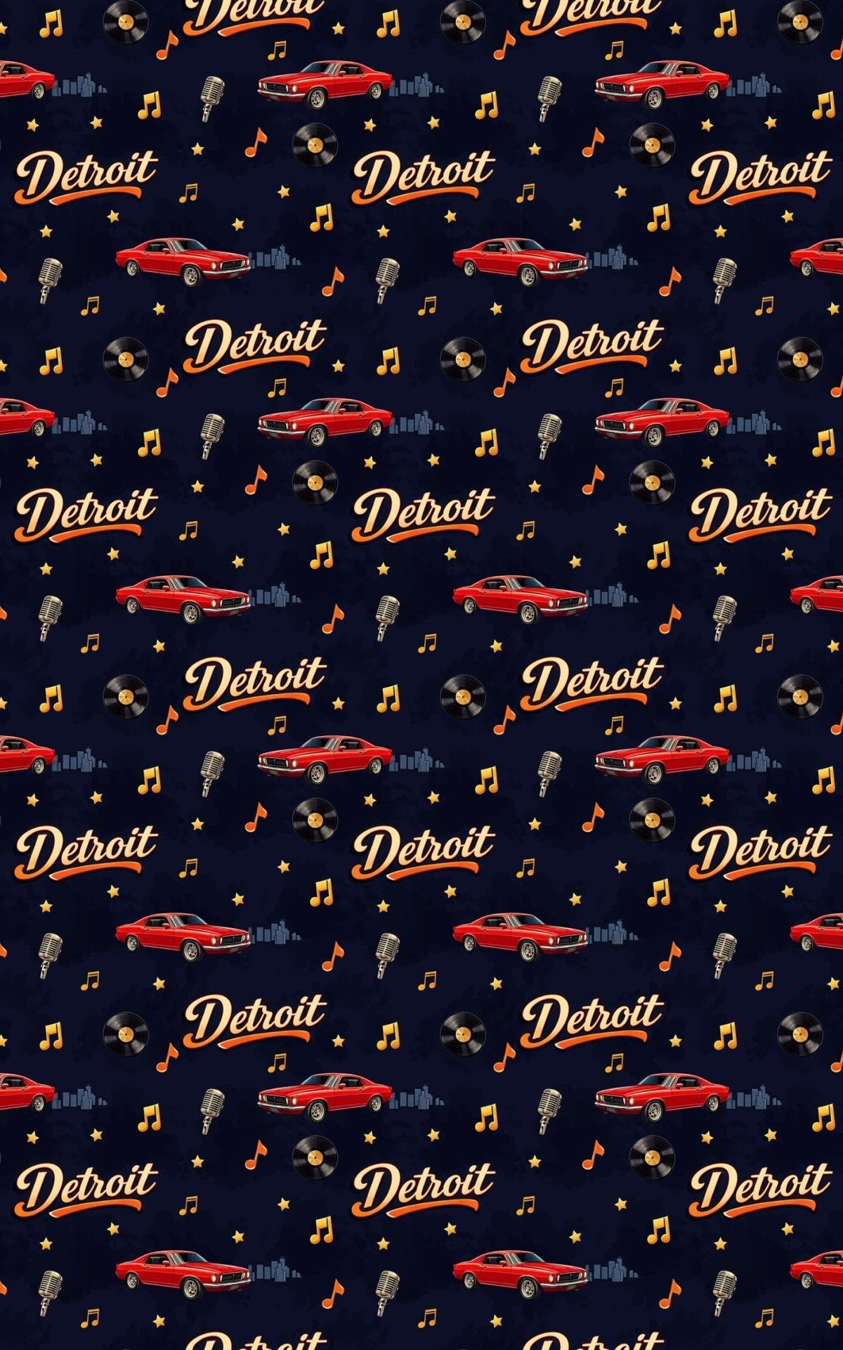 Detroit Motor City Memories Wrapping Paper