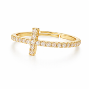 Pave Cross Ring