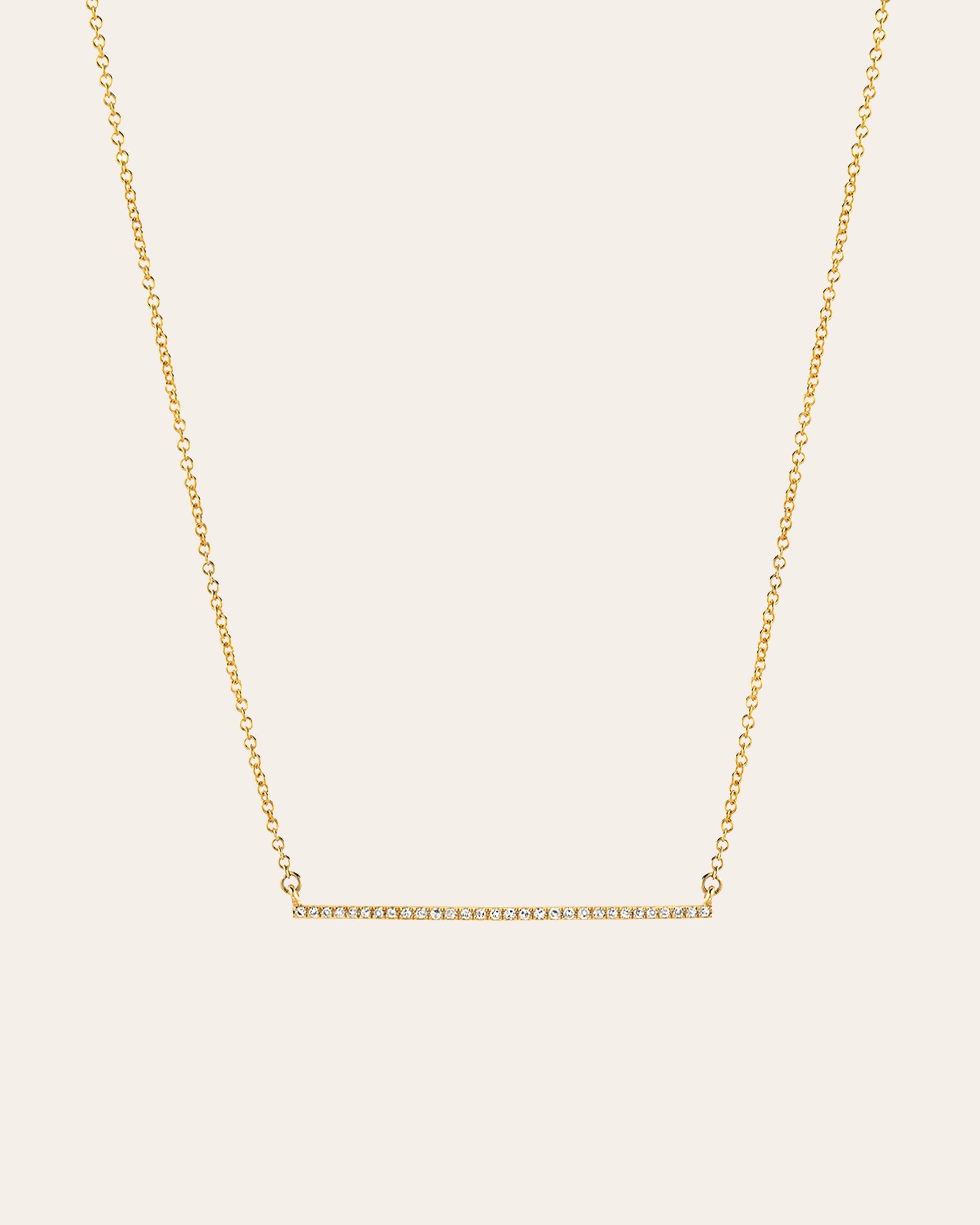 Diamond Bar Necklace