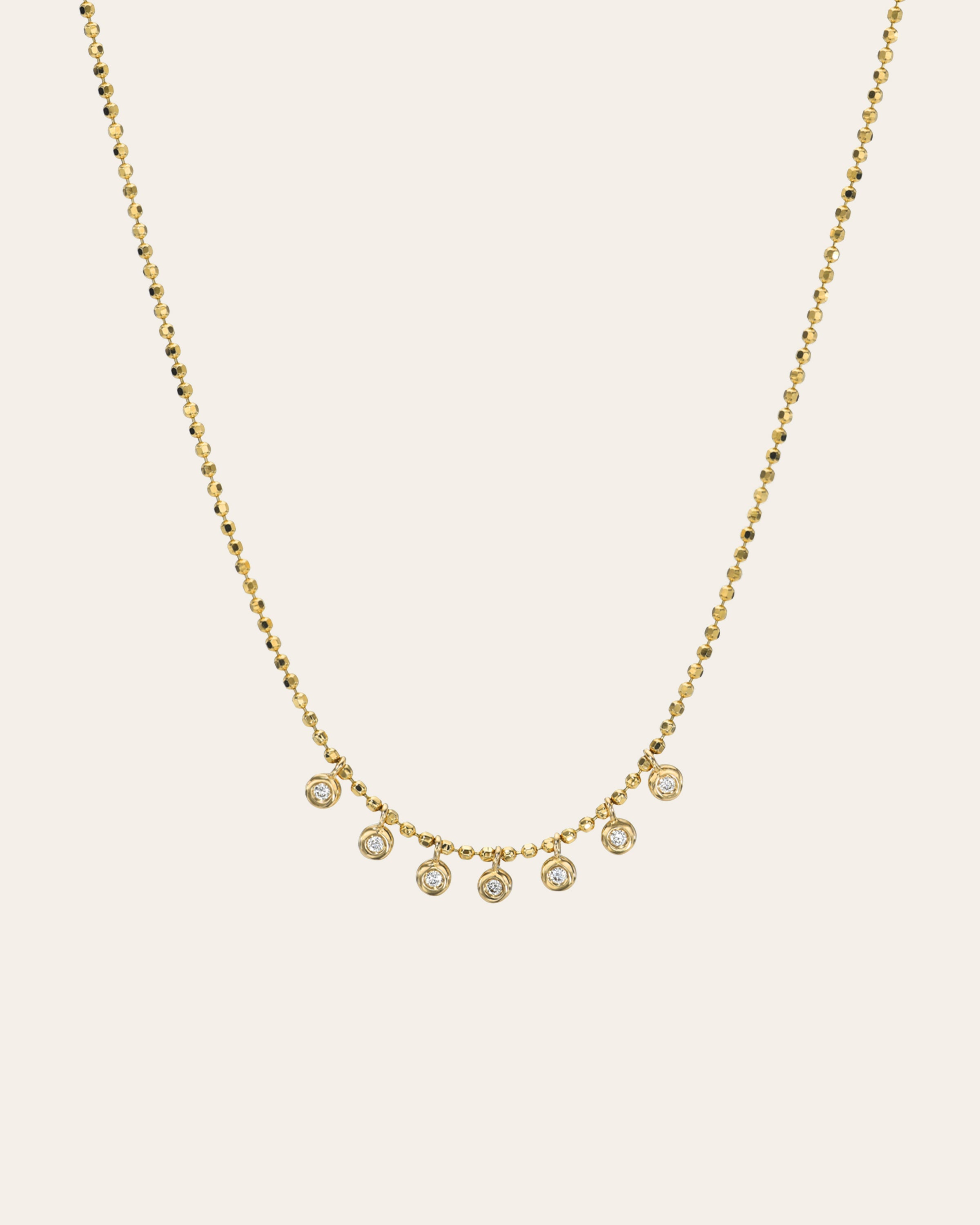 Diamond Bezel Segment Shaker Necklace