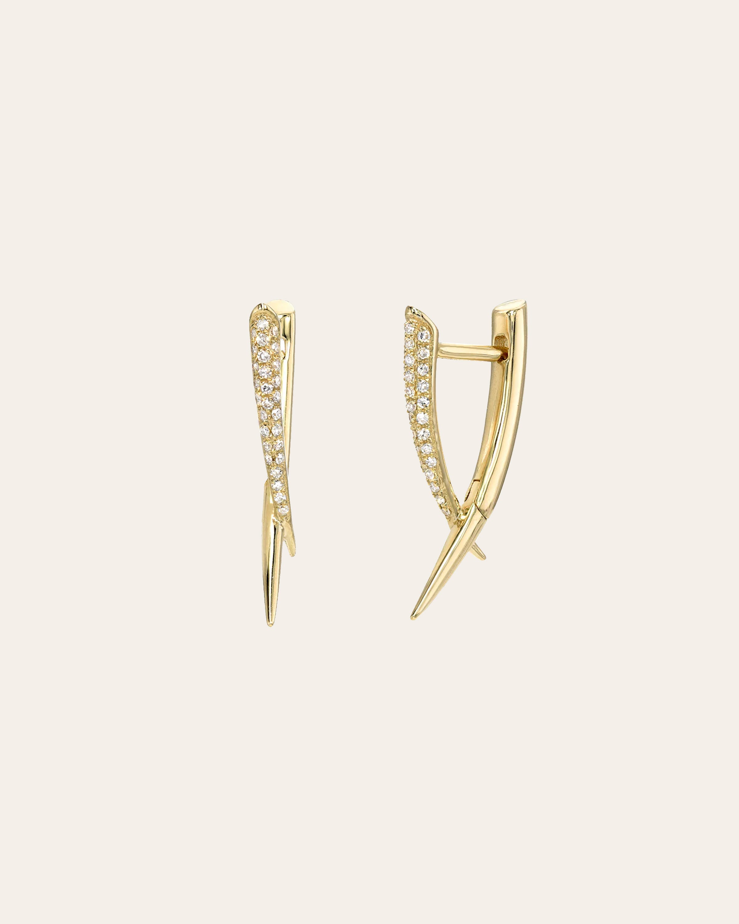 Diamond Claw Earrings