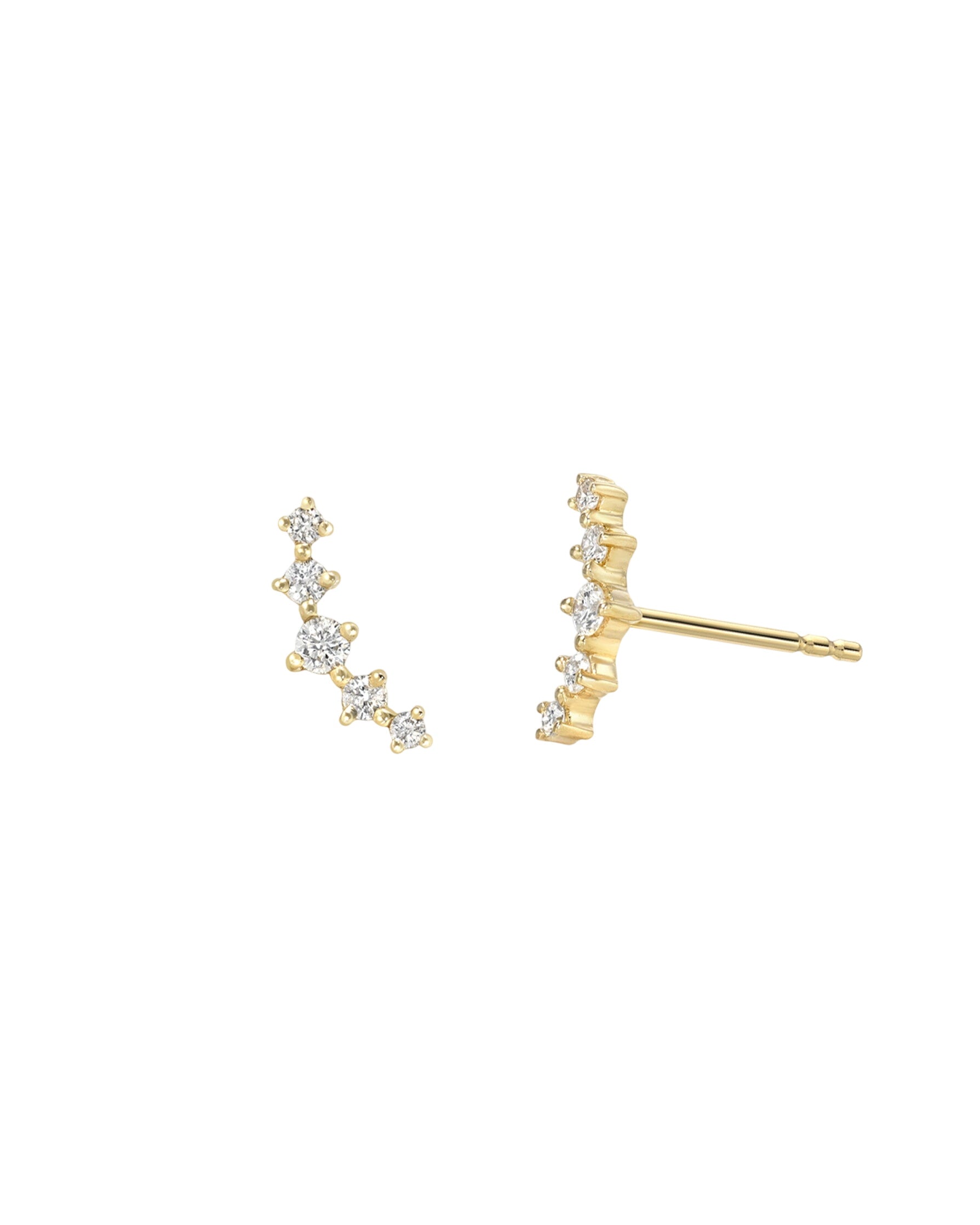 Diamond Cluster Stud Earrings