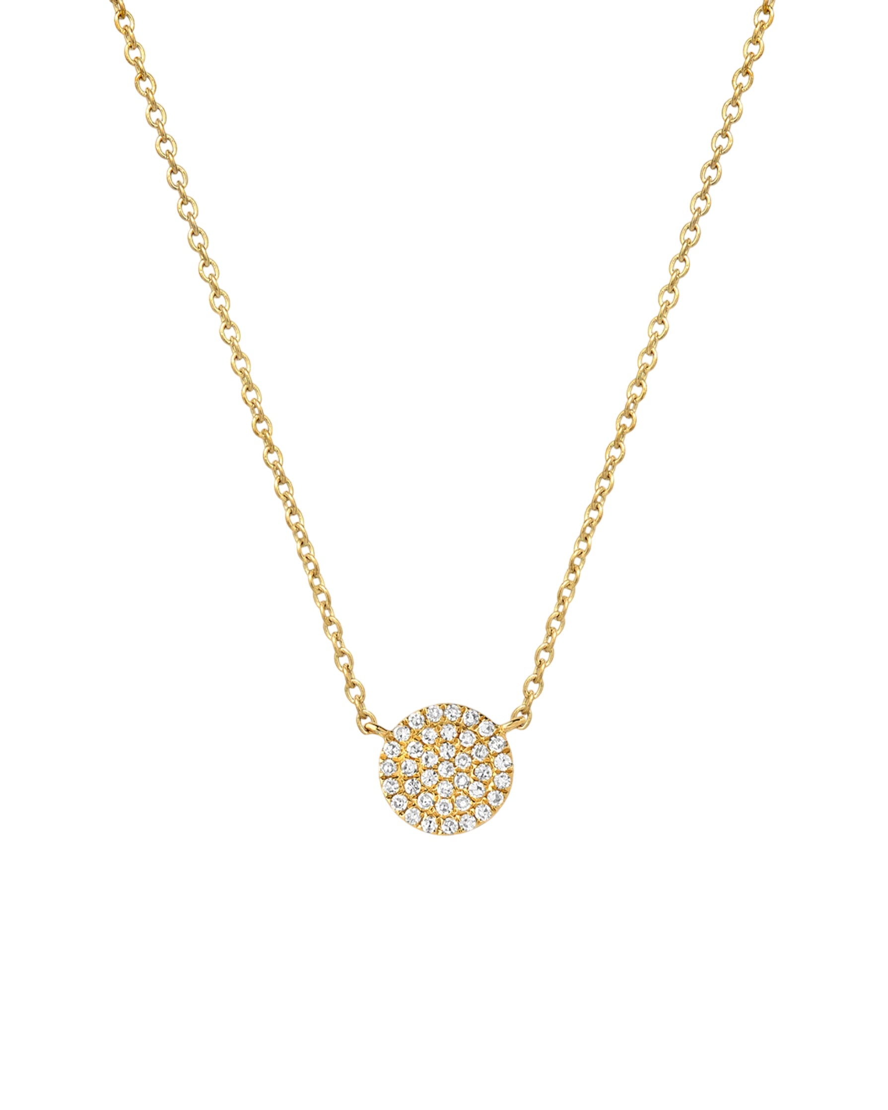 Diamond Disc Necklace