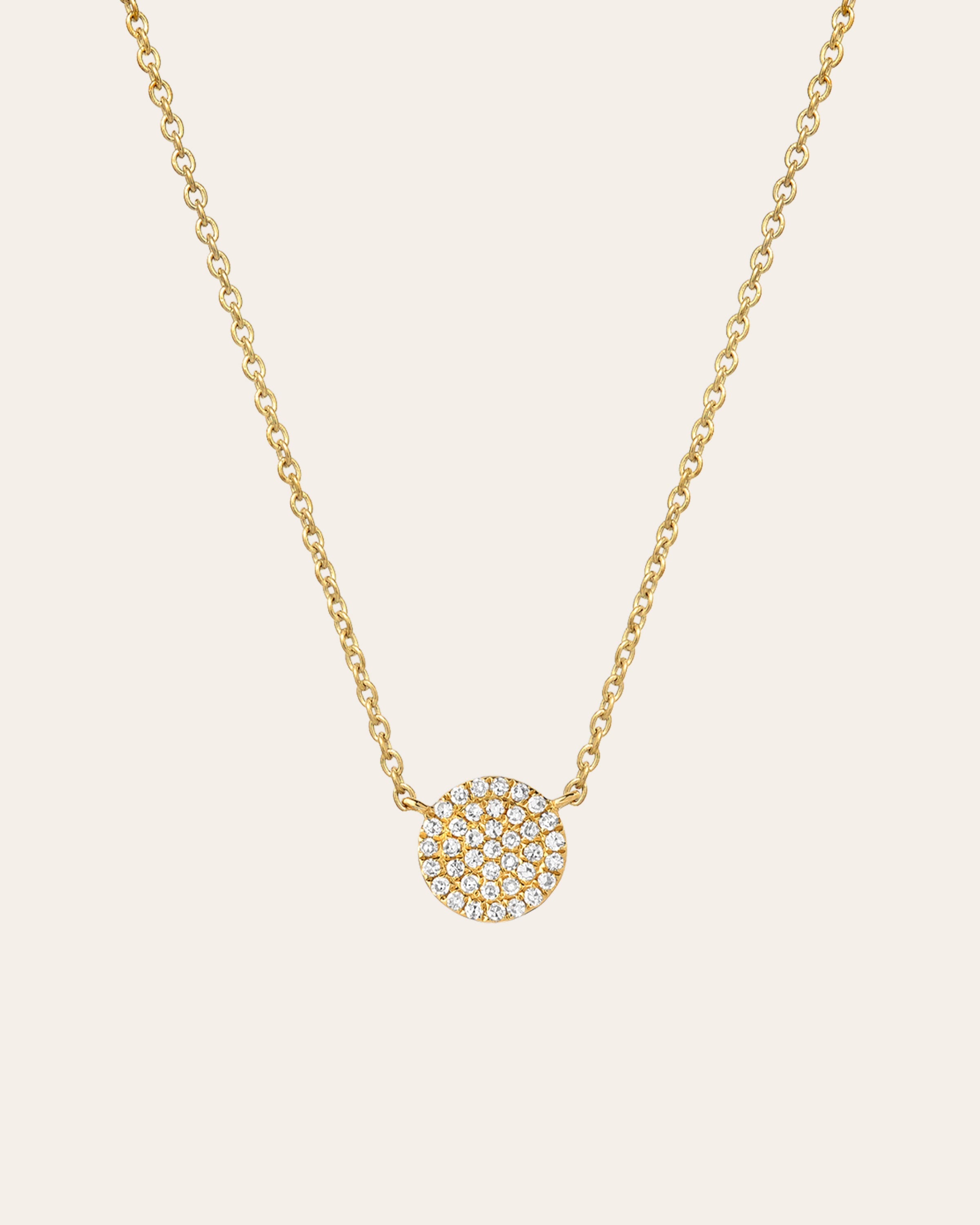 Diamond Disc Necklace