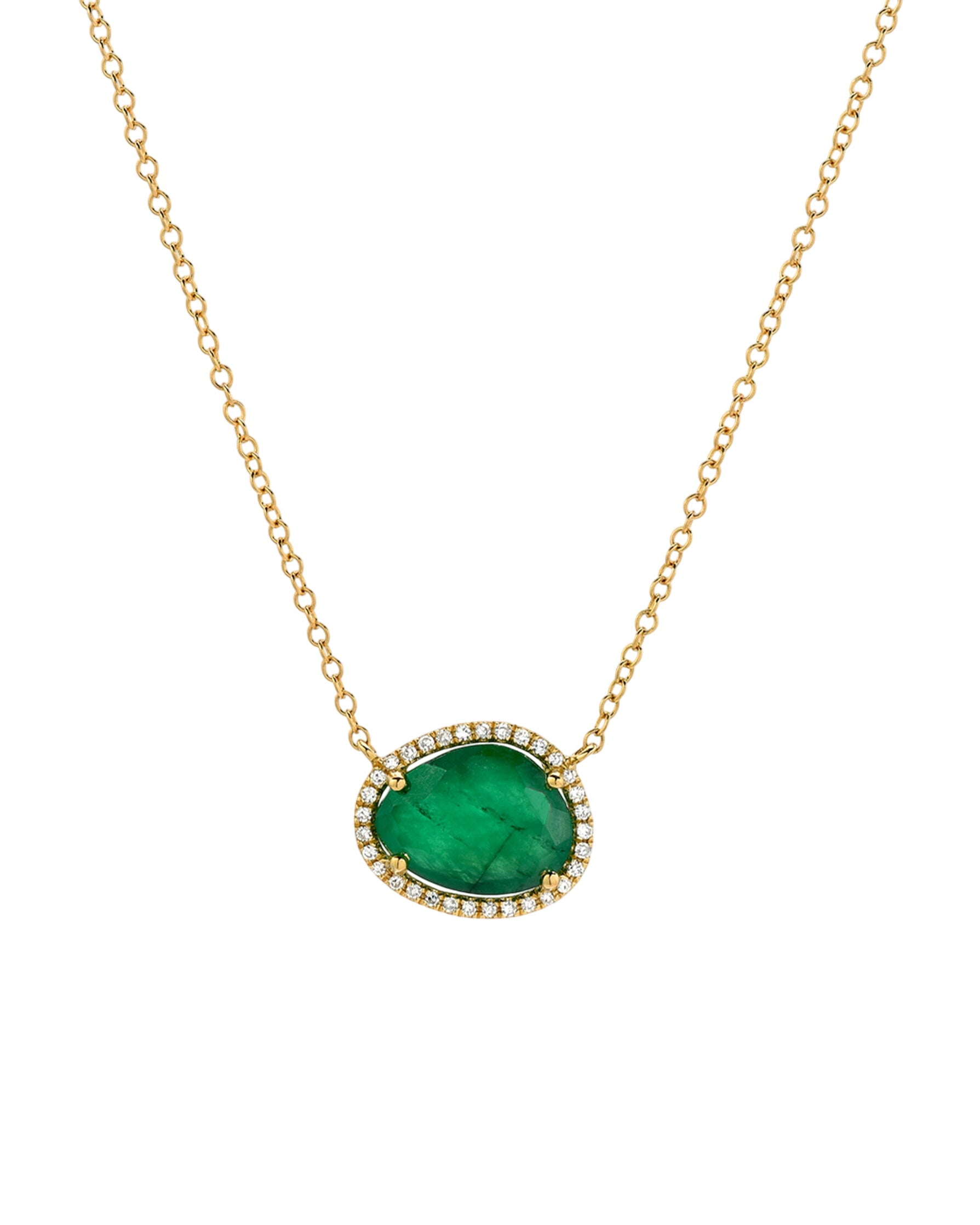 Diamond Emerald Necklace