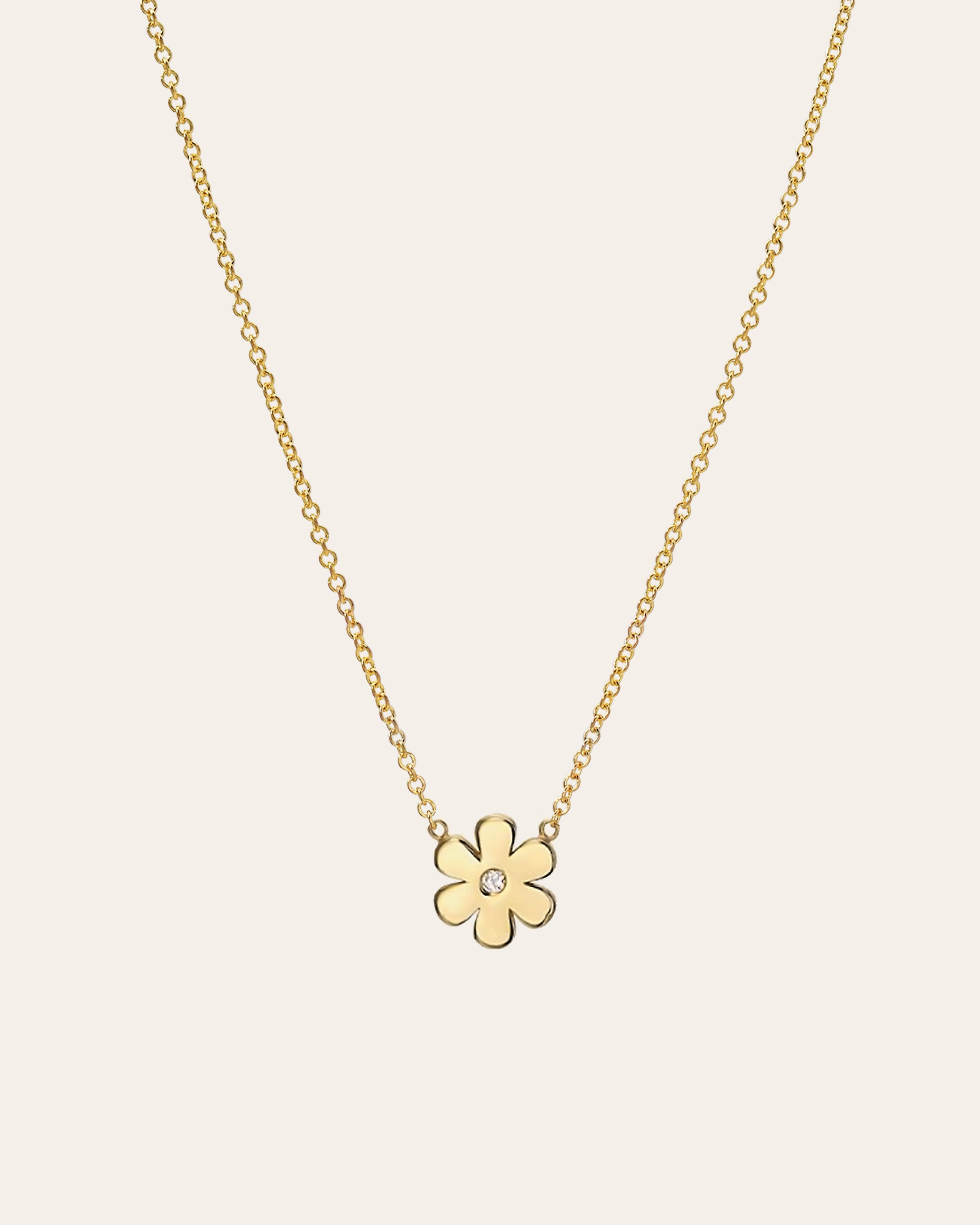 Diamond Flower Necklace