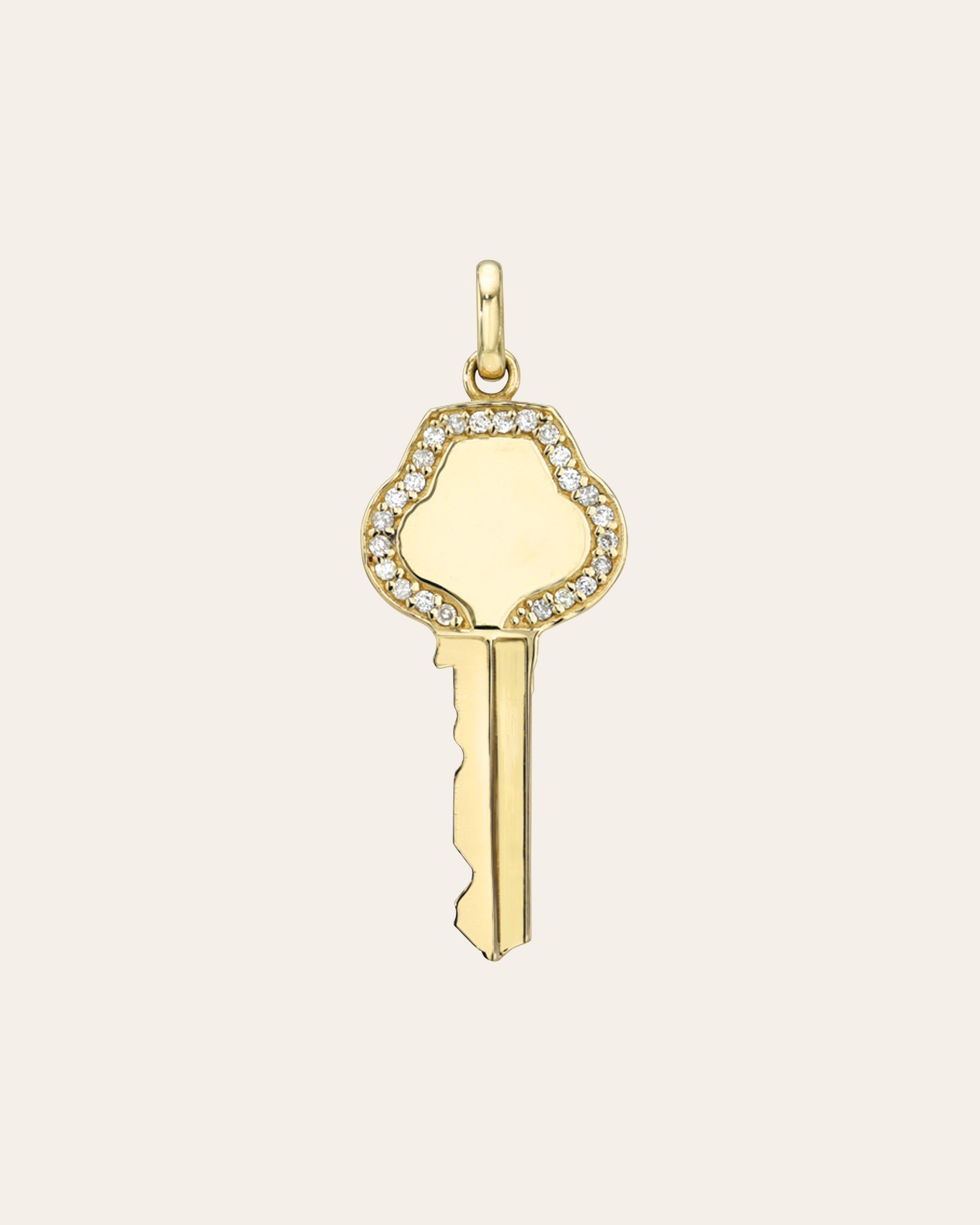 Diamond Framed Key Pendant