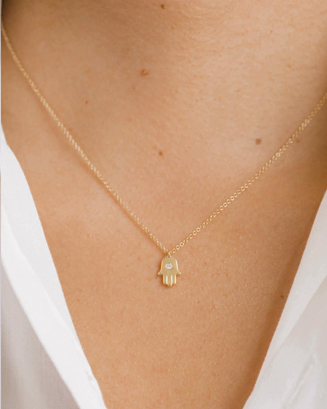 Diamond Hamsa Necklace