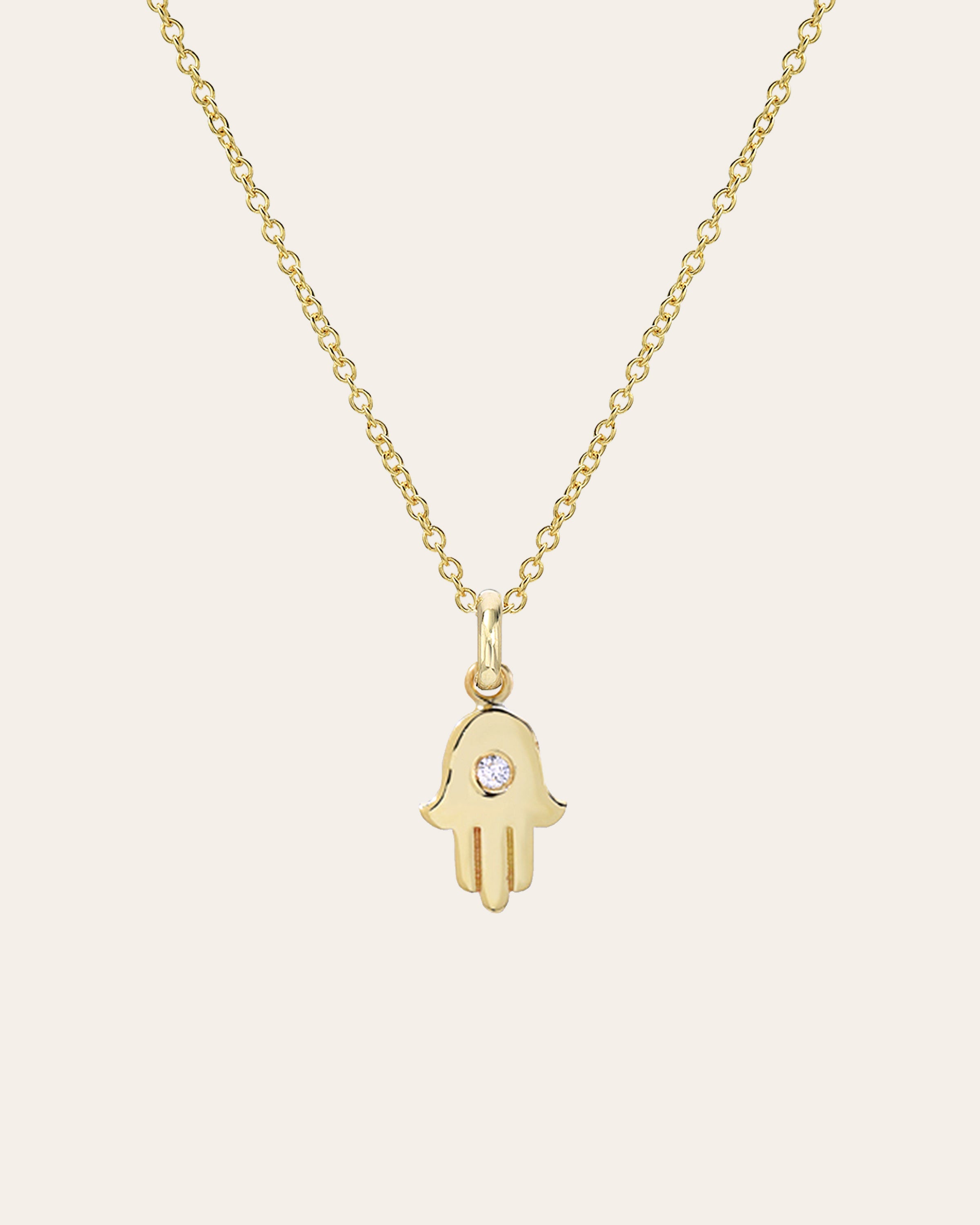 Diamond Hamsa Necklace